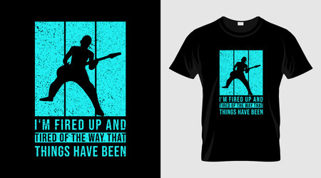 Guitar quote typography t-shirt design vector imageのイラスト素材