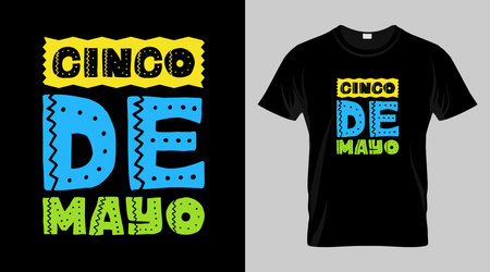Cinco de mayo festival t-shirt design, mexican festival vector t-shirt designのイラスト素材