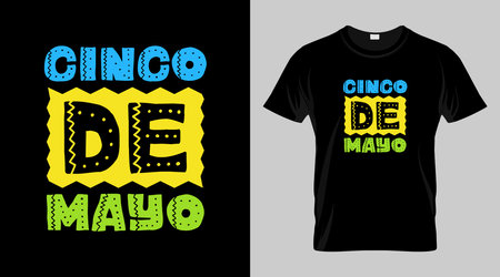 Cinco de mayo festival t-shirt design, mexican festival vector t-shirt designのイラスト素材