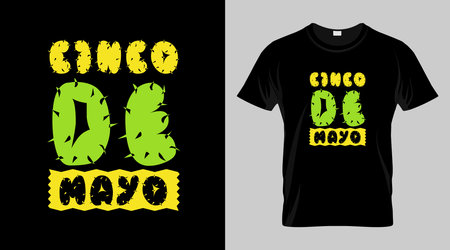 Cinco de mayo festival t-shirt design, mexican festival vector t-shirt designのイラスト素材