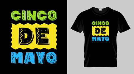 Cinco de mayo festival t-shirt design, mexican festival vector t-shirt designのイラスト素材