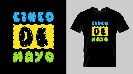 Cinco de mayo festival t-shirt design, mexican festival vector t-shirt designのイラスト素材
