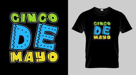 Cinco de mayo festival t-shirt design, mexican festival vector t-shirt designのイラスト素材