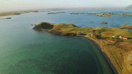 Aerial view view Iceland Europe Beautiful natural