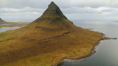 Aerial view view Iceland Europe Beautiful naturalの写真素材
