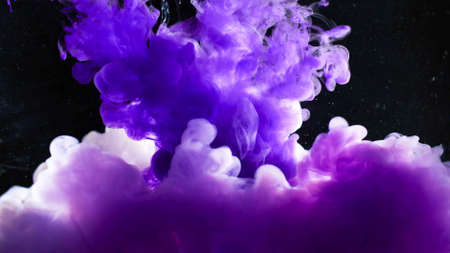 Motion Color drop in water,Ink swirling in ,Colorful ink abstractionの写真素材