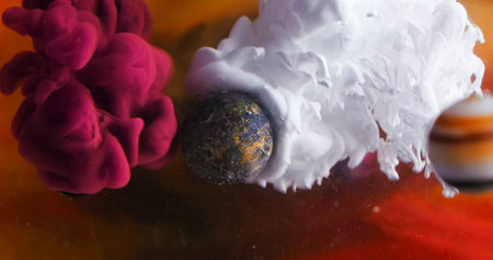 Motion Color drop in water,Ink swirling in ,Colorful ink abstraction