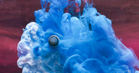 Motion Color drop in water,Ink swirling in ,Colorful ink abstraction