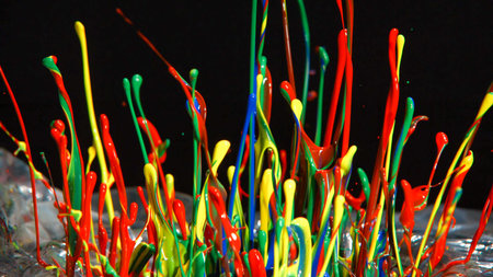 Motion Color drop in water,Ink swirling in ,Colorful ink abstraction