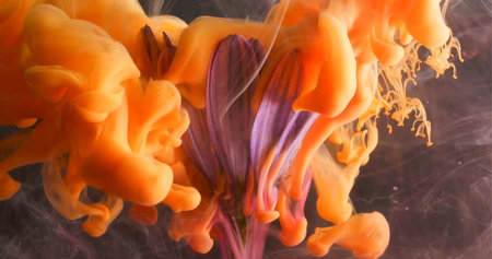 Motion Color drop in water,Ink swirling in ,Colorful ink abstraction