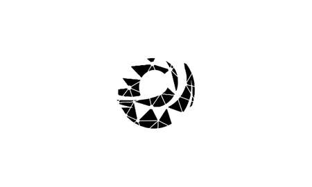 D abstract letter mark sports fashion clothing brand monogram vector logo templateのイラスト素材