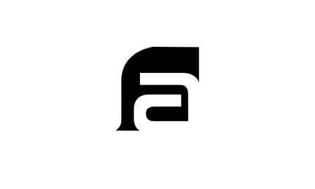 FA or AF or F or A abstract monogram letter mark logo vector templateのイラスト素材