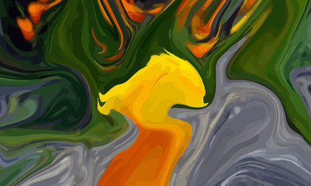 Hand painted background with mixed liquid Abstract fluid acrylic painting