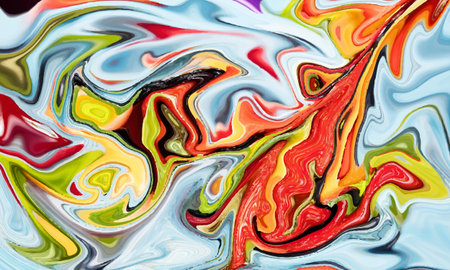Hand painted background with mixed liquid Abstract fluid acrylic painting