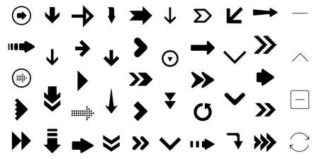 Arrows set icons design style Vector illustrationのイラスト素材