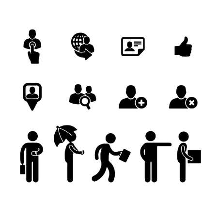 Simple Set of Business People Related Vector Line Icons. Contains such Icons as One-on-One Meeting, Workplace, Business Communicationのイラスト素材