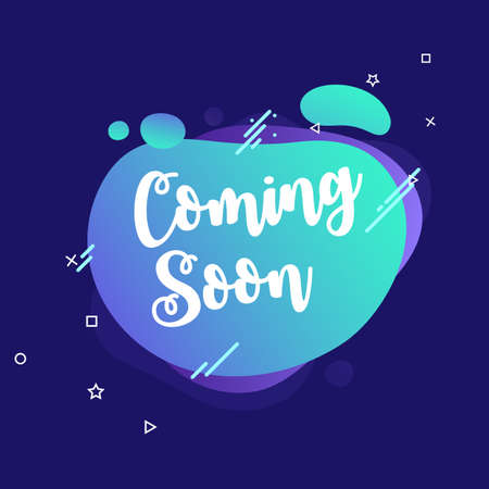 Coming Soon lettering sign banner Vector illustratorのイラスト素材