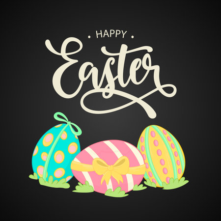 Happy Easter holiday design Vector illustrationのイラスト素材