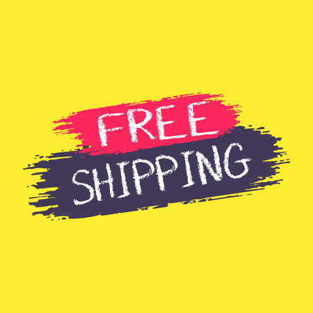 Free Shipping paint brush stroke Abstract Vectorのイラスト素材