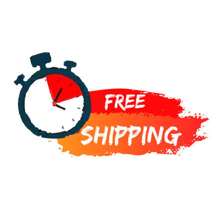 Free Shipping paint brush stroke Abstract Vectorのイラスト素材