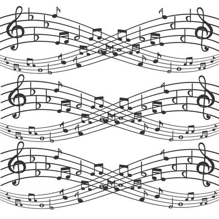 Music notes musical notes White background - Vector illustratorのイラスト素材