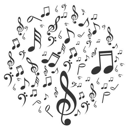 Music notes musical notes White background - Vector illustratorのイラスト素材