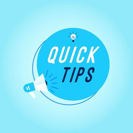 Quick tips Colorful banner Vector illustrator