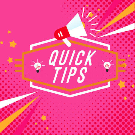Quick tips Colorful banner Vector illustratorのイラスト素材
