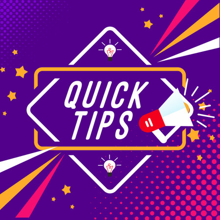 Quick tips Colorful banner Vector illustrator