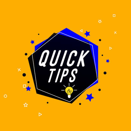 Quick tips Colorful banner Vector illustratorのイラスト素材