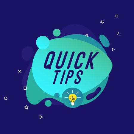 Quick tips Colorful banner Vector illustratorのイラスト素材