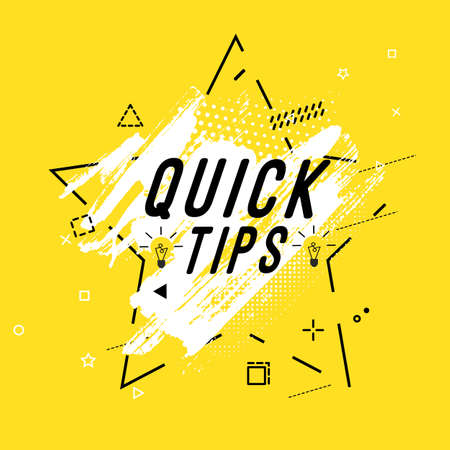 Quick tips Colorful banner Vector illustratorのイラスト素材