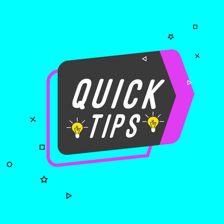 Quick tips Colorful banner Vector illustratorのイラスト素材