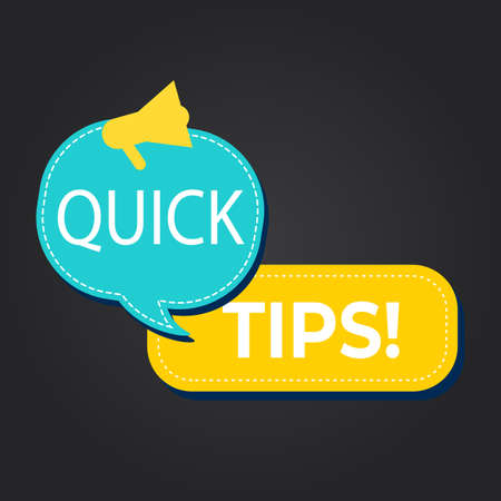 Quick Tips sign over watercolor art brush stroke paint Vectorのイラスト素材