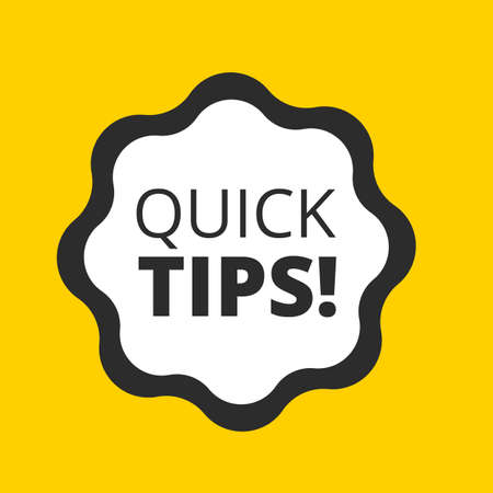 Quick Tips sign over watercolor art brush stroke paint Vectorのイラスト素材