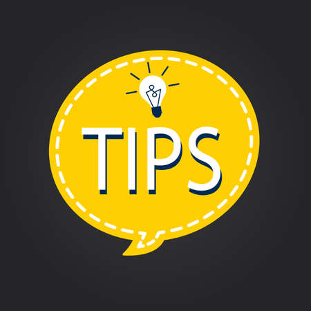 Quick Tips sign over watercolor art brush stroke paint Vectorのイラスト素材