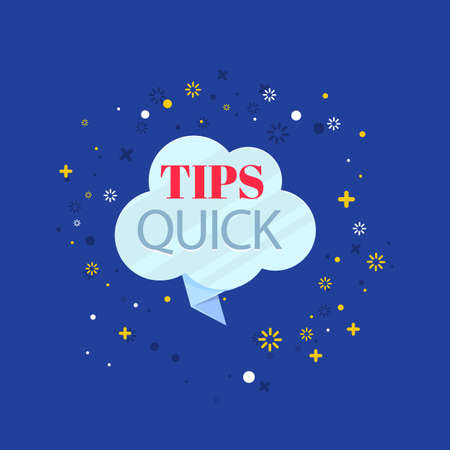 Quick Tips sign over watercolor art brush stroke paint Vectorのイラスト素材