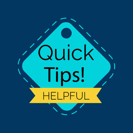 Quick Tips sign over watercolor art brush stroke paint Vectorのイラスト素材