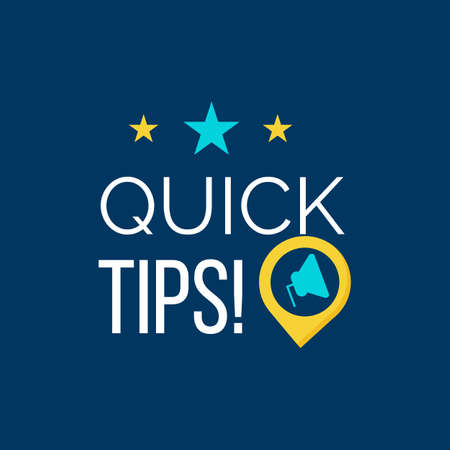 Quick Tips sign over watercolor art brush stroke paint Vectorのイラスト素材