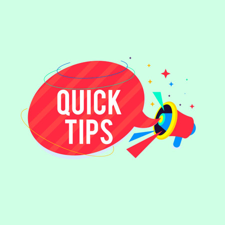 Quick tips Modern helpful tips Vector illustration
