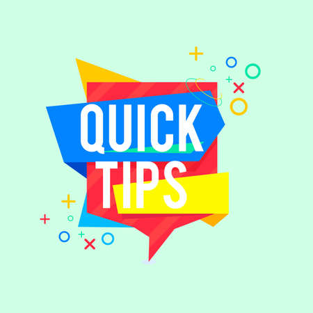 Quick tips Modern helpful tips Vector illustrationのイラスト素材