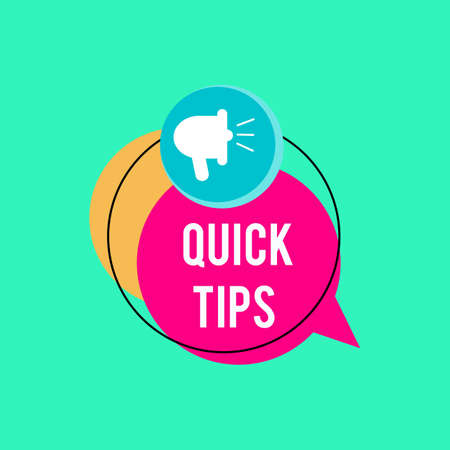 Quick tips Modern helpful tips banner Vector illustrationのイラスト素材