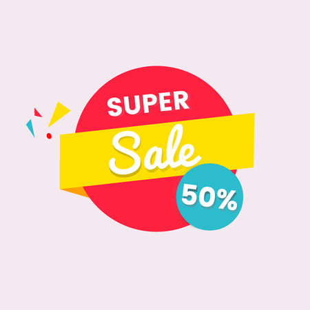 Super Sale Design Colorful template illustratorのイラスト素材