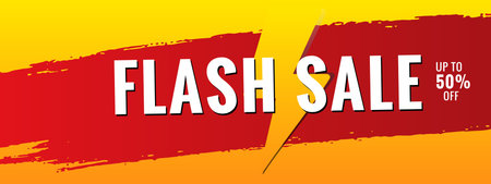 Flash sale banner template designのイラスト素材