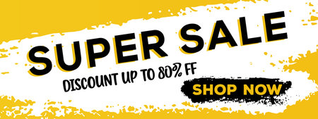 Super sale banner templete design for media promotions and social media promo