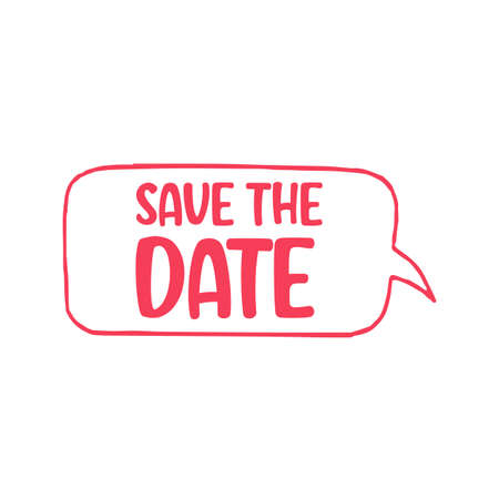 Save the date Set of speech bubble icons Vector illustrations on white backgroundのイラスト素材