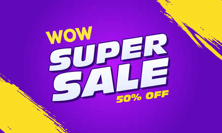 Super sale banner Vector illustrationのイラスト素材