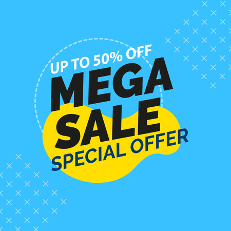 Sale banner template design, Big sale special offer. Vector illustrationのイラスト素材