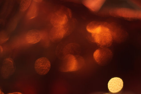 Red lights bokeh blurred background . defocusedの写真素材