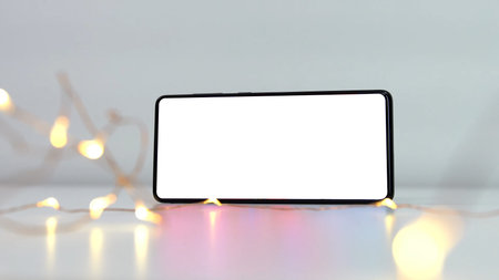 Mock-up smart phone empty screen. smart phone mockup